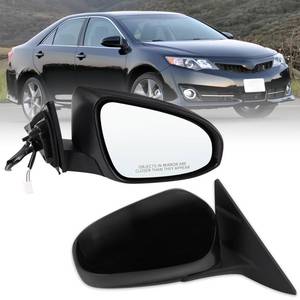 lot 7087 image: Lqito Right Passenger Side Mirror Fits 2012 2013 2014 Toyota Camry with Manual Folding Power Glass Non-Heated Black Replace#87908-06401(3Pins)