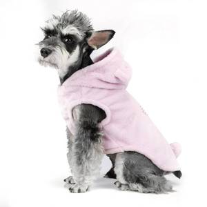 lot 7102 image: FOFOS Dog Winter Coat, Plush Dog Jacket with Leash Hole, Adjustable Warm Pet Snow Vest for Small Medium Dogs, Pink, XS