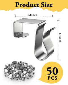 lot 7106 image: Gutter Clips for Hanging Outdoor Lights 50 Pcs Metal Christmas Light Clips for outside String Lights - Weatherproof Gutter Clips for Xmas Halloween Seasonal Rope Mini Decoration Lights
