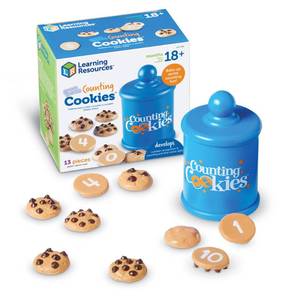 lot 7116 image: Learning Resources Smart Counting Cookies - Chocolate Chip Play Food, Preschool Activities, Toddler Sensory Toy, Play Kitchen Accessories, Sorting and Stacking, Fine Motor Numbers , Math Games