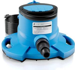 lot 7130 image: FOTING 13HP 2240GPH Automatic Swimming Pool Cover Pump,Submersible Water Pump, Water Removal with 34 Check Valve Adapter &amp 25ft Power Cord, Drainage for Ponds, Rooftops, Water Beds,Blue