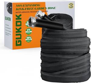 lot 7155 image: GUKOK Garden Hose, Lightweight, Ultra Flexible, Durable, Kink-Free Garden Hose, RV, Marine and Camper Hose (50 FT)