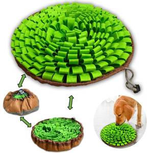 lot 7169 image: Pet Snuffle Mat for Dogs,Interactive Feed Puzzle for Boredom,Encourages Natural Foraging Skills for Cats Rabbits Dogs Bowl, Dog Treat Dispenser Indoor Outdoor Stress Relief,Travel Portable and Compact