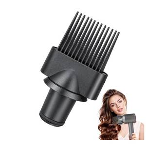 lot 7171 image: YAFIYGI Blow Dryer Comb Attachment for Supersonic Hair Dryer HD01 HD02 HD03 HD04 HD08 - Universal Hair Attachment for Blowdryer - Black Comb - Not Suitable for Curling Irons