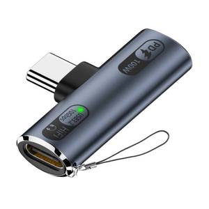 lot 7174 image: YUEWEESER 2-in-1 USB-C Splitter with 100W Fast Charging, Dual USB C Headphone & Charger Adapter Compatible with iPhone 15 16 iPad MacBook Galaxy S24 S23 (Gray)