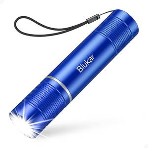 lot 7203 image: Blukar Flashlight Rechargeable, High Lumens Flashlight, Super Bright Small LED Flash Light- Zoomable, Adjustable Brightness, Long Lasting for Camping, Outdoors and Home Emergency-Blue