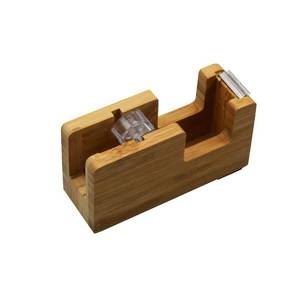 lot 7205 image: Enyuwlcm Bamboo Desk Tape Dispenser Natural Tape Dispenser with Open End Made of 100% Bamboo 1 Pack
