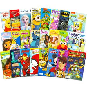 lot 7207 image: 24 Pack Small Coloring Books for Kids Ages 4-8, 2-4 - Bulk Coloring Bundle Classroom Rewards, Prizes, PreK Kindergarten Party Favors with Disney, Nick, More  Mini Activity Books for Boys, Girls
