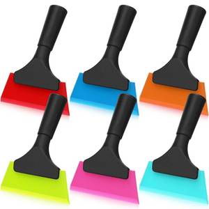 lot 7213 image: Datanly 6 Pcs Small Squeegee 5 Inch Window Tint Silicone Squeegee Cleaning with Non Slip Handle Wiper Window Tinting Tools for Car Glass Mirror Shower Bathroom Auto (6 Colors)