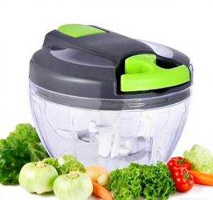 lot 7219 image: Manual Food Processor Vegetable Chopper, Compact Hand Pull Cord Garlic Crusher Onion Dicer for Herbs, Carrots, Pears 500ml