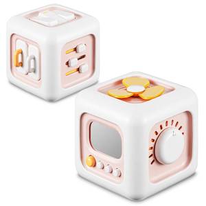 lot 7222 image: SOCBTNSO Busy Cube, Toys for 1 Year Old Girl Gifts, Montessori for Baby Girl, Travel Sensory Toys for Toddlers 1-3, Learning Fine Motor Skills 1st Birthday Girl Gifts 12 Months Easter Basket Stuffers