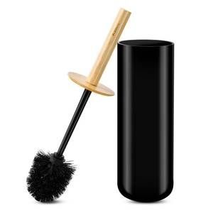 lot 7241 image: SUBEKYU Toilet Brush, Toilet Bowl Brush and Holder Set, Bathroom Toilet Bowl Cleaner for Deep Cleaning, Black missing the brush attachment