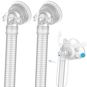 lot 7244 image: 2 Packs QuietAir Elbow Tube for Airfit F40,Including 2 Short Tube 2 Elbow and 2 QuietAir Vent,Great Value CPAP Supplies by Medihealer