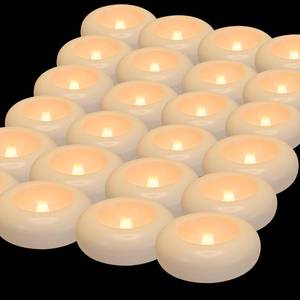 lot 7273 image: Aignis 24pcs Flameless Floating Candles Waterproof, 200Hr 3in LED Floating Tea Lights with Battery, Water-Activated Candles for Pool, Wedding Centerpieces, Bath &amp Spa, Easter Decoration (Elegant White)