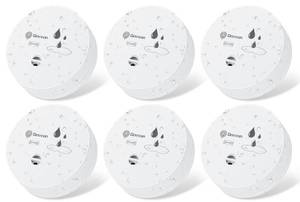 lot 7282 image: Geevon 6 Pack Water Leak Detectors, 100dB Water Sensor Alarms Flood Detector for Basements, Bathrooms, Laundry Rooms, Kitchens, Garages, and Attics, Water Alarms Battery-Operated (Battery Included)