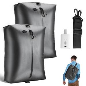 lot 7304 image: Travel Vacuum Bags with Wireless Pump, Reusable Vacuum Compression Bags for Suitcase, Space Saver for Luggage, Airtight & Waterproof, Perfect for Frequent Travelers & Business Trips (2-Pack)