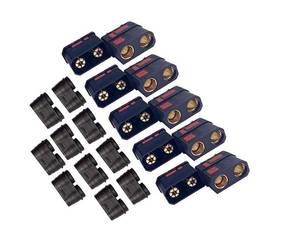 lot 7312 image: BABUVYA High Current Antispark Connector Male and Female QS8-S Black Application with Remote Control Toys Drone Battery Charger Etc (4 Pairs)