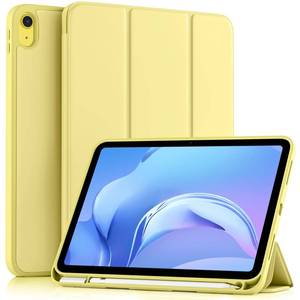 lot 7319 image: Akkerds Compatible with iPad (A16) 11th Generation Case 11 Inch 2025, for iPad 10th Generation Case 10.9 Inch 2022 with Pencil Holder, Slim Trifold Stand Protective Cover with Soft TPU Back, Yellow