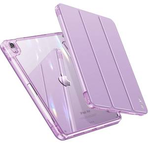lot 7339 image: INFILAND Compatible with iPad Air 11 Inch Case M4M3M2 (202620252024), iPad Air 5th4th Generation Case Cover (20222020) 10.9 inch with Crystal Clear Slim Back & Pencil Holder Light Purple