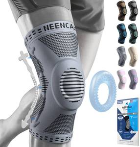 lot 7340 image: NEENCA Professional Knee Brace for Pain Relief, Medical Knee Support with Patella Pad & Side Stabilizers, Compression Knee Sleeve for Meniscus Tear, ACL, Joint Pain, Runner, Workout (Gray, XXX-Large)