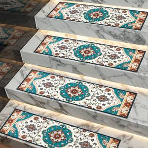lot 7360 image: Carpet Stair Treads for Wooden Steps 15pcs, 9X28Carpet for Stairs Indoor with Soft Surface, Stairs Treads Non Slip,Peel and Stick Adhesive,Reusable,Kid,Senior,Pet-Friendly(Gray White)