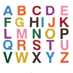 lot 7369 image: Aylifu 6.5cm Felt Letter Stickers, 52 Pieces Self-Adhesive Foam Letters Felt Alphabet Stickers A-Z for Decoration Arts and Crafts - 8 Assorted Colors