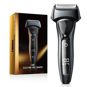 lot 7380 image: Fndna Electric Foil Shavers for Men Portable Electric Razor for Face- Rechargeable WetDry Waterproof Shaver with LED Display & Fast Charge-Ultra-Thin Razor for Close Shaving