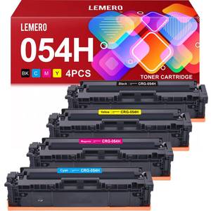 lot 7422 image: LEMERO Compatible 054H Toner Cartridge Replacement for Canon 054 054H Toner Cartridges Set for Canon Color ImageCLASS MF644Cdw MF642Cdw LBP622Cdw MF641Cw Printer (Black Cyan Magenta Yellow, 4-Pack)