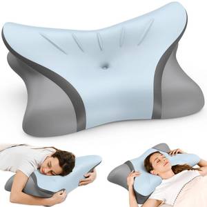 lot 7423 image: Cervical Neck Pillow - Cooling Pillow for Neck Pain Relief, Ergonomic Side Sleeper Pillow for Sleeping, Contour Memory Foam Pillows for Neck Support, Orthopedic Bed Pillow for Back Stomach Sleepers