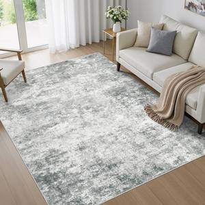 lot 7436 image: WITSHOCK 5x7 Area Rugs for Living Room  Machine Washable - Non Slip Modern Abstract Rug for Bedroom Under Dining - Stain Resistant for Household - Pet Owners (Grey)