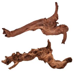 lot 7439 image: majoywoo Natural Large Driftwood for Aquarium Decor Reptile Decor, Fewer Branches 12.5-18 2Pcs