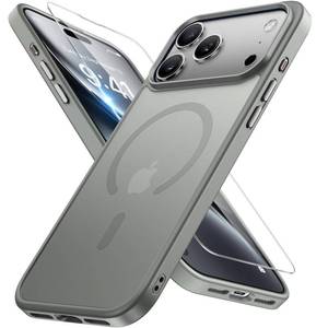 lot 7459 image: Miracase Magnetic for iPhone 17 Pro Case Armbands 6.3 with Screen Protector, Compatible with MagSafe Military-Grade Protection, Anti-Fingerprint, Slim Thin Phone Case for 17 Pro Cover, Gray