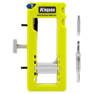 lot 7477 image: Door Hinge Jig, Door Hinge Mortiser, Router Template Fits for Door Hinges Kit Fits 3 to 5 Length and 14 or 58 Thickness, Door Hinge Mortiser, Router Template