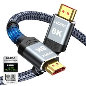 lot 7527 image: Highwings 8K 10K 4K HDMI Cable 48Gbps 6.6FT2M, Certified Ultra High Speed HDMI Cable Braided Cord-4K120Hz 8K60Hz, DTSX, HDCP 2.2 & 2.3, HDR 10 Compatible with Roku TVPS5HDTVBlu-ray