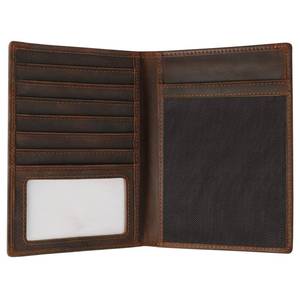 lot 7531 image: Jack&Chris Leather Passport Holder RFID Blocking Passport Travel Wallet Cover Case for Men Women Brown JC17