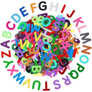lot 7553 image: SEPGLITTER 300pcs Felt Letters Stickers, Self-Adhesive A-Z Alphabet Letters Felt Stickers for Kids DIY Preschool Classroom Craft First Communion Birthday Party Decorations