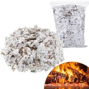 lot 7563 image: Frienda 12 oz Glowing Embers Rock Wool Mixed with Vermiculite Crackling Ash for Gas Fireplace Realistic Fake Coals for Indoor Vented Gas Fireplace Log Sets Insert Fire Pit Stoves