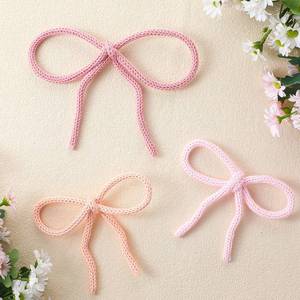 lot 7586 image: RattanView 3 Pcs Boho Bow Wall Decor Pink Bow Nursery Decoration Baby Shower Coquette Room Decor Woven Macrame Wall Hanging 2 Size Pink Preppy Decoration for School Classroom Home Dorm Girls Room