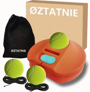 lot 7590 image: Tennis Practice Rebounder Tennis Trainer Set with String 3 Replacement Rebound Balls Solo Tennis Trainer Tennis Practice Training Tool Portable Tennis Practice Equipment with Mesh Bag for Beginner Pro
