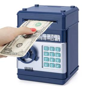 lot 7599 image: Piggy Bank for Boys,Refasy Electronic Piggy Banks Password Money Saving Box Gifts for 11 Year Old Boy Money Bank Toy Birthday Gifts for Boys Girls Kids Safe Cash Coin Can(Navy)