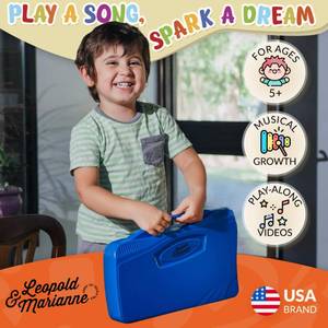 lot 7603 image: Leopold & Marianne  Xylophone for Kids Ages 5-9  Kids Musical Instrument  Glockenspiel 25 Notes Chromatic  Color Metal Keys 