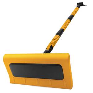 lot 7630 image: EcoNour 62 Extendable Snow Broom with Ice Scraper  Dual-Function Foam Head for Cars, Trucks & SUVs  Scratch-Free, Lightweight Aluminum Handle  Easy Storage Winter Snow Removal Tool