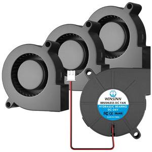 lot 7639 image: WINSINN 50mm 5015 Blower Fan 24V, 3D Printer 24 Volt Fans Blower Turbine Turbo Hydraulic Bearing, Brushless Cooling 50mmx15mm 2PIN (Pack of 4Pcs)