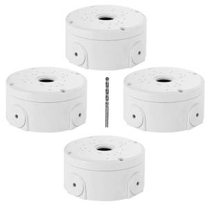 lot 7642 image: Plastic Universal Junction Box for Bullet & Dome IP Security Camera Mount Bracket (White-4 Pack)