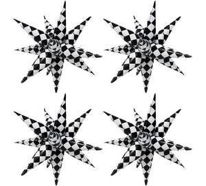 lot 7648 image: 4pcs 26in Black and White Checked Balloons Racing Balloon Casino Party Alice Theme Party Decoration Circus Decoration Talladega Night Party Decorations Cholo Balloon Racing Birthday Party