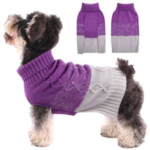 lot 7649 image: ASENKU Warm Dog Sweater for Small Medium Dogs,Pet Sweaters for Fall Winter Dog Clothing,Thicked Pullover Puppy Cat Turtleneck Sweater for Doggie Chihuahua Clothing