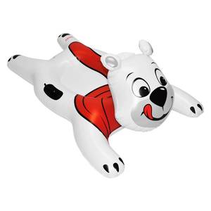 lot 7661 image: CocoNut Outdoor- 54in Polar Bear Racer Inflatable Snow Tube- Heavy Duty Snow Sled with Sturdy Handles for Kids, Teens and Adults-Cold Resistant Toboggan -Lightweight Tube for Boys and Girls