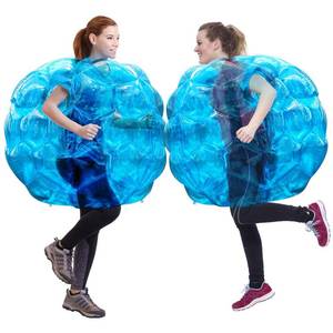 lot 7675 image: Theefun 2 Pack Bumper Balls 36-inch Inflatable Sumo Ball Durable PVC Body Bubble Soccer - Giant Human Hamster Knocker Body Zorb Ball for Kids and Adults Physical Outdoor Toys, Blue