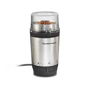 lot 7677 image: Hamilton Beach Custom Grind Electric Coffee Grinder for 4-14 Cups, One-Press Hand-Free Operation with Auto Shutoff, Removable Grinding Bowl For Easy Pour and Clean, Stainless Steel (80406)