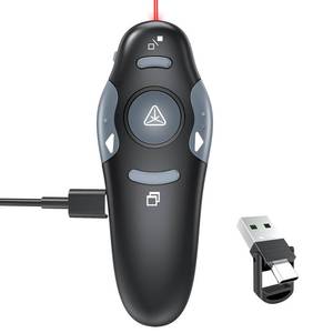 lot 7682 image: 2 in 1 USB C  Rechargeable Presentation Clickers, Powerpoint Clicker Wireless Presenter Remote, Presentation Pointer PPT Slideshow Advancer Remote Control Slide USB Clicker for Computer, Mac